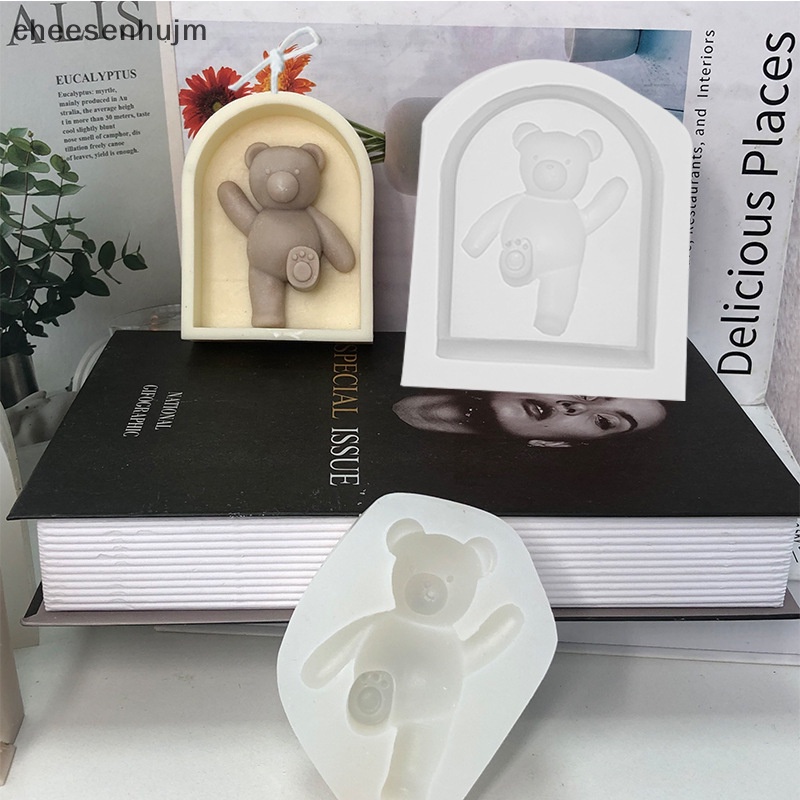 Khuôn Silicon Hình Gấu 3D Dễ Thương Dùng Làm Hương Thơm Diy