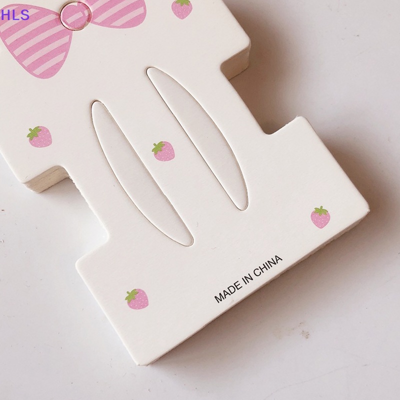 Set 50 Thẻ Giấy In Hình Trái Dâu / Nơ Xinh Xắn Dùng Để Trang Trí Tóc Cho Nữ