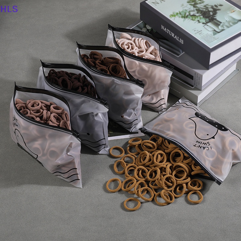 Set 100 Dây Thun Buộc Tóc Nhiều Màu Sắc Không Làm Tổn Thương Tóc Cho Bé Gái