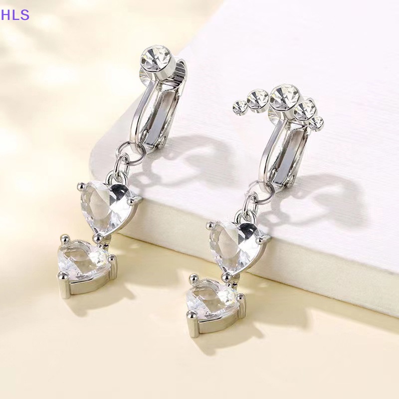 [HLS] Khuyên Rốn Dạng Kẹp Rốn Hình Trái Tim Đính Đá Giả Trang Sức