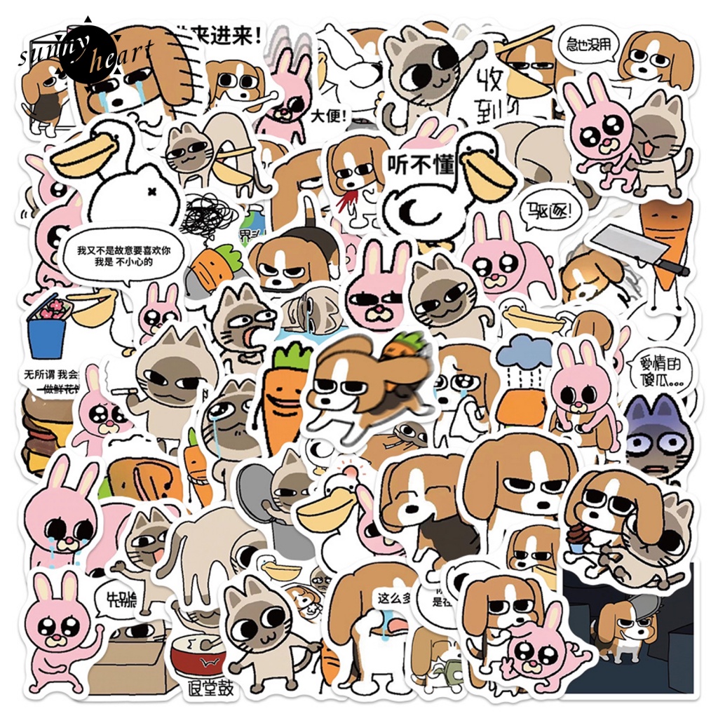 Sunnyheart Bộ 73 Miếng Dán Hình Dán Tuyệt Vời Cho Bình Nước / Laptop / Xe Hơi / Ván Trượt / Máy Tính / Sổ Lưu Niệm / Xe Đạp / Trường Học