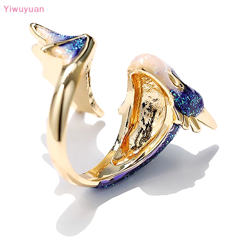 < Yiwuyuan > Nhẫn Hình Rắn / Rồng Tráng Men Có Thể Điều Chỉnh Phong Cách Viking Mới