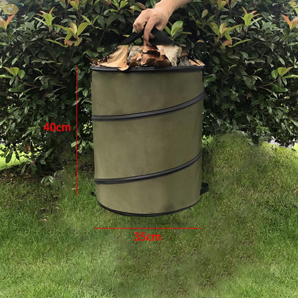 【VARSTR】Trash Can Foldable Garden Leaf Trash Can Leaves Storage 420D Oxford Cloth