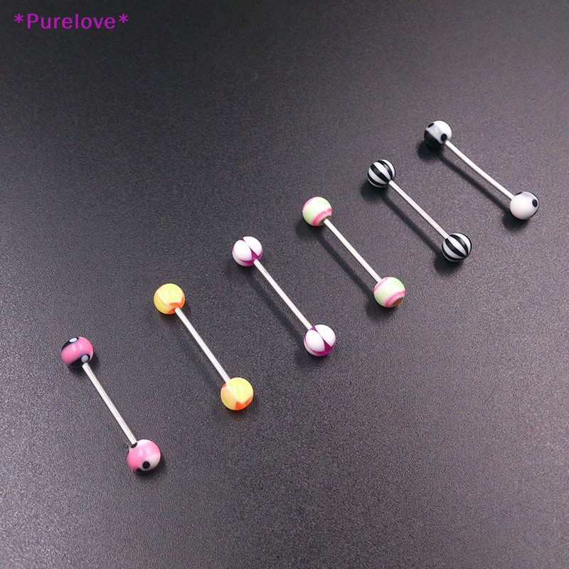 Set 10 / 30 / 50 Khuyên Lưỡi Bằng Acrylic 316L Cá Tính Hợp Thời Trang Mới