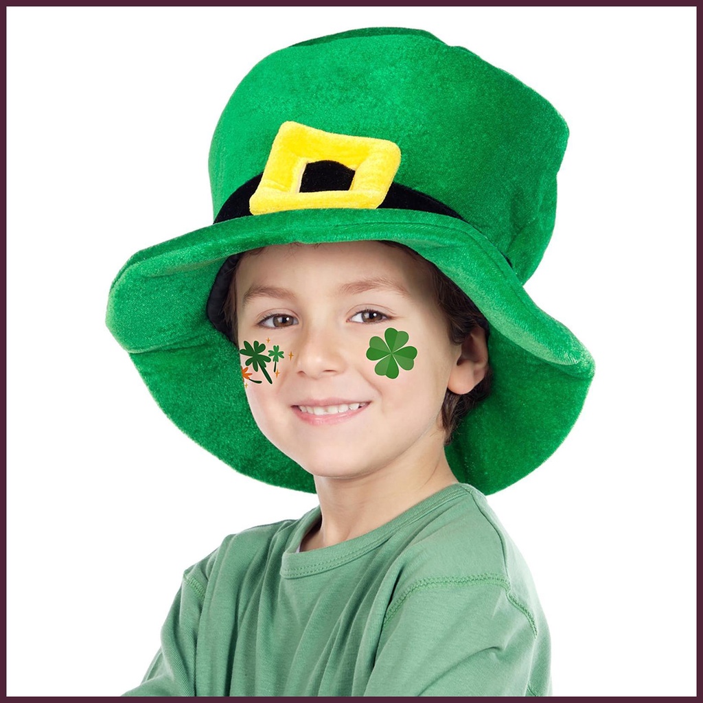 Bộ 10 Tấm Hình Xăm Tạm Thời Chủ Đề Ngày Lễ Hội Thánh Patricks