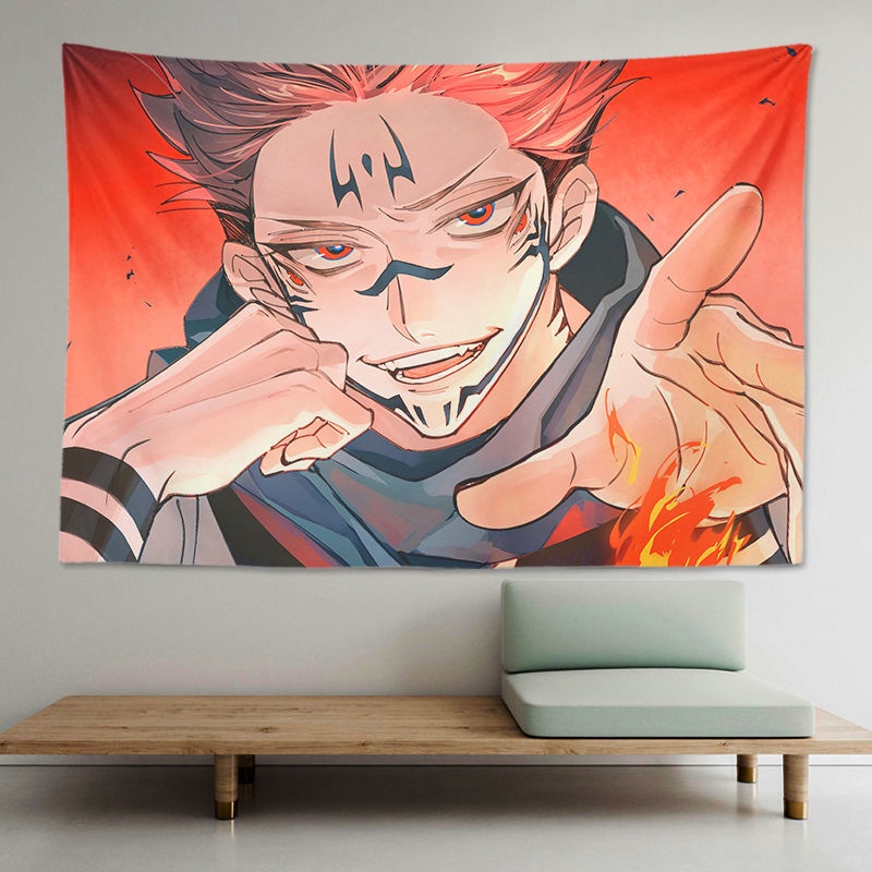 Thảm Treo Tường Trang Trí 100 * 70CM Hình Jujutsu Kaisen Satoru Gojo Manga