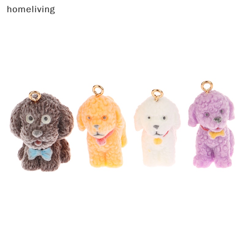 Bộ 5 Móc Khóa / Dây Chuyền / Vòng Tay Hình Chú Chó Hoạt Hình Dễ Thương DIY