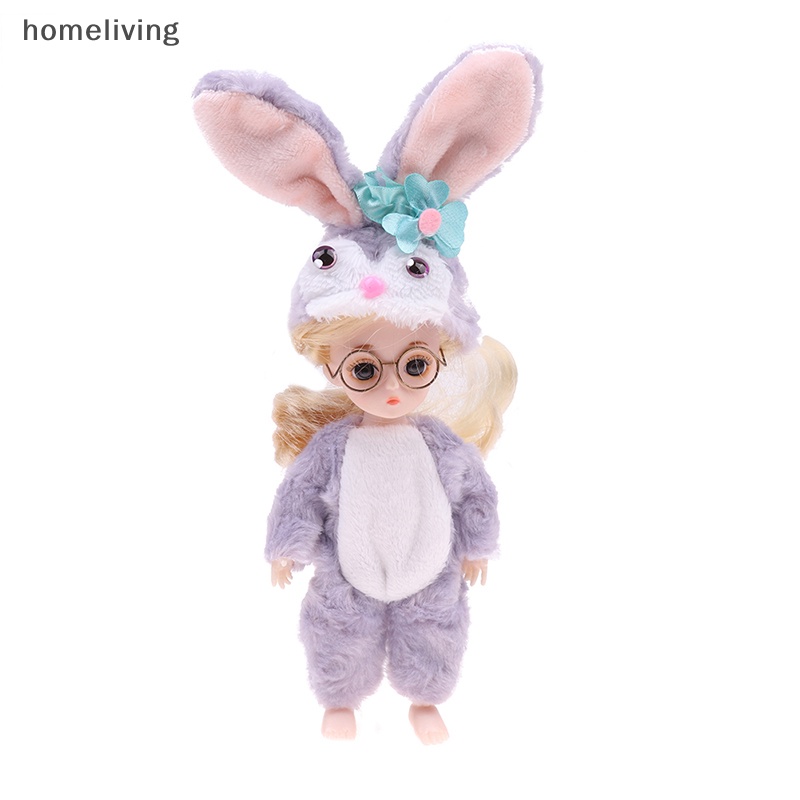 Búp Bê Nhồi Bông 17cm Mặc Quần Áo Hình Động Vật Dễ Thương