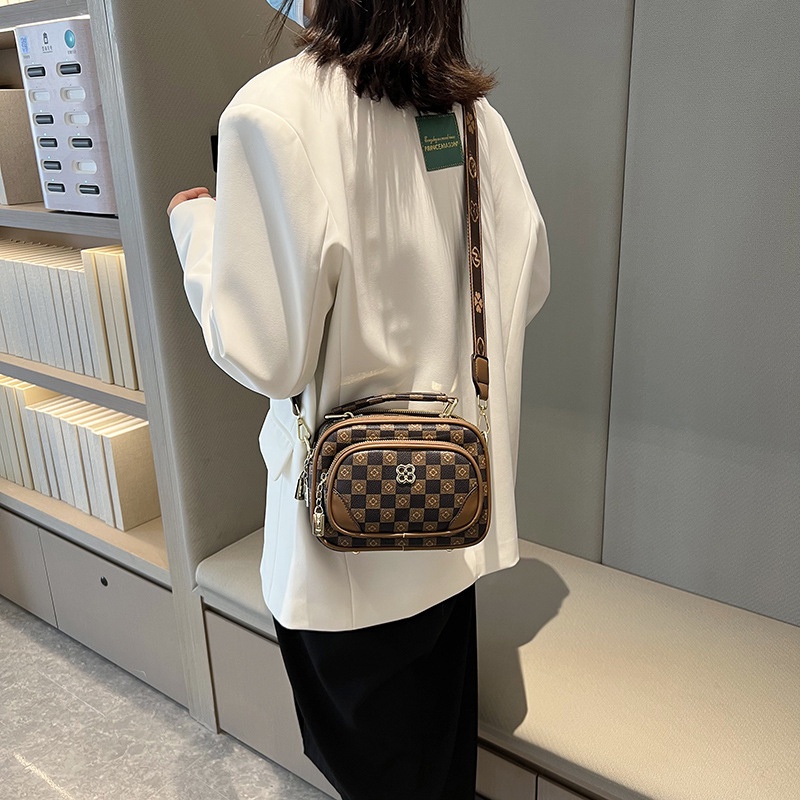 Túi Xách Đeo Vai Kiểu Vuông Nhỏ In Hình Máy Ảnh Thời Trang Nữ 2023