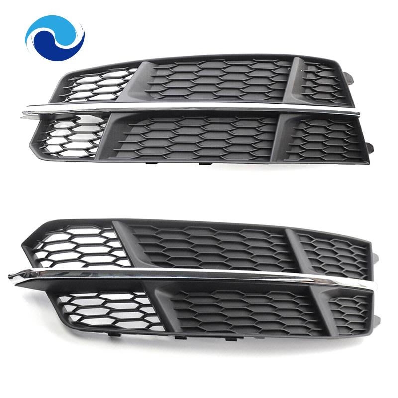 Khung Lưới Tản Nhiệt Phía Trước Trái / Dưới Chống Sương Mù Trọng Lượng 4G0807681Ốp Điện Thoại Màu Đen Sang Trọng Cho Audi A6 C7 S-Line 2014-2018