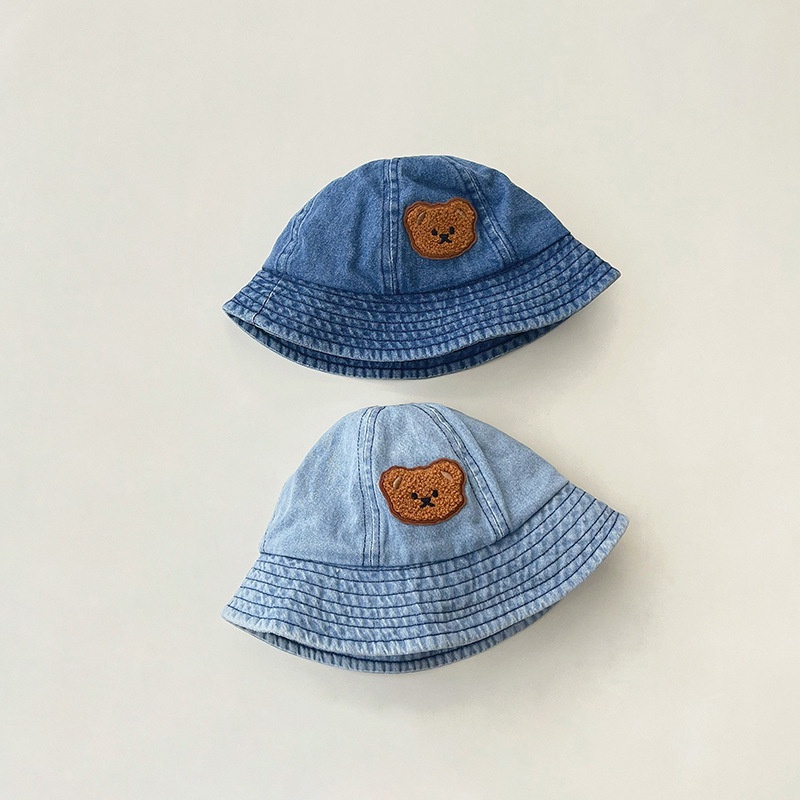 Mũ Tai Bèo Hình Gấu Phong Cách Cao Bồi Hàn Quốc Cho Bé