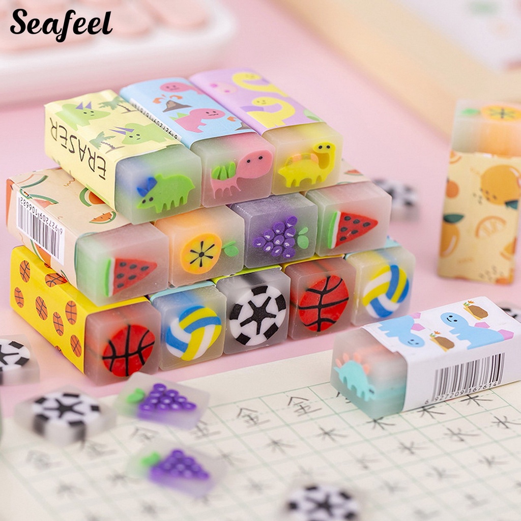 Cục Tẩy Mini Không Để Lại Dấu Vết Họa Tiết Trái Cây Hoạt Hình Dành Cho Học Sinh