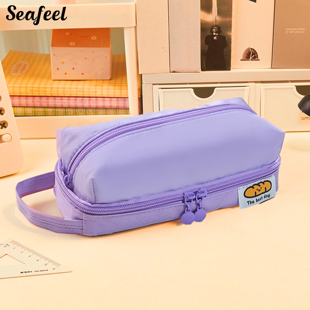 Túi Đựng Bút Đa Năng Nhiều Ngăn Có Tay Cầm Và Khóa Kéo Tiện Dụng