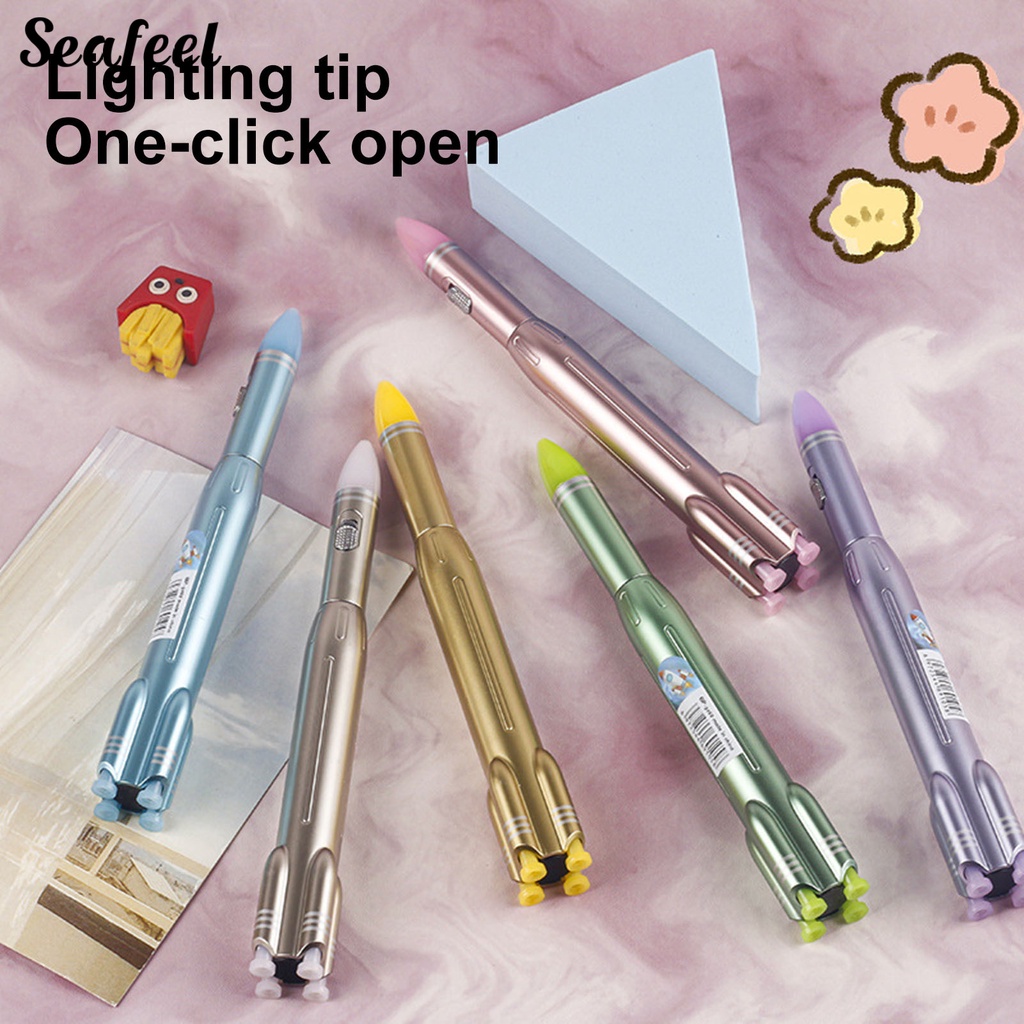 Bút Bi Hình Tên Lửa Có Đèn LED Dành Cho Học Sinh