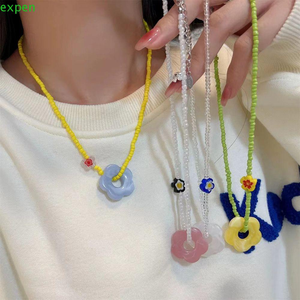 Vòng cổ Hạt Gạo Nhiều Màu Độc Đáo Phong Cách Hàn Quốc