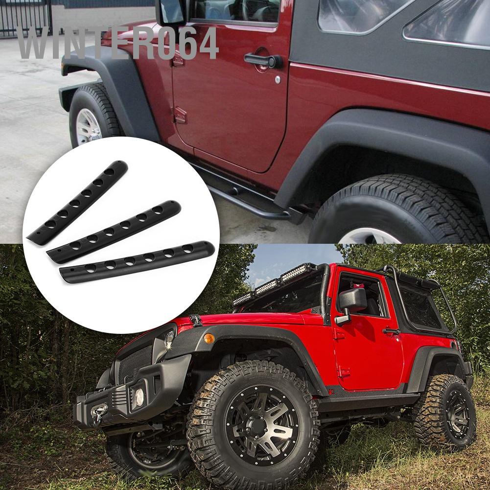 Winter064 3 Cái/bộ Hợp Kim Nhôm Cửa Ô Tô Viền Lắp Phù Cho Xe Jeep Wrangler JK 2 2007-2018