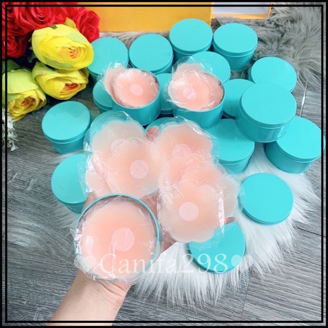( Miếng dán ngực) Hộp 5 đôi dán ngực Silicon dùng lại được nhiều lần