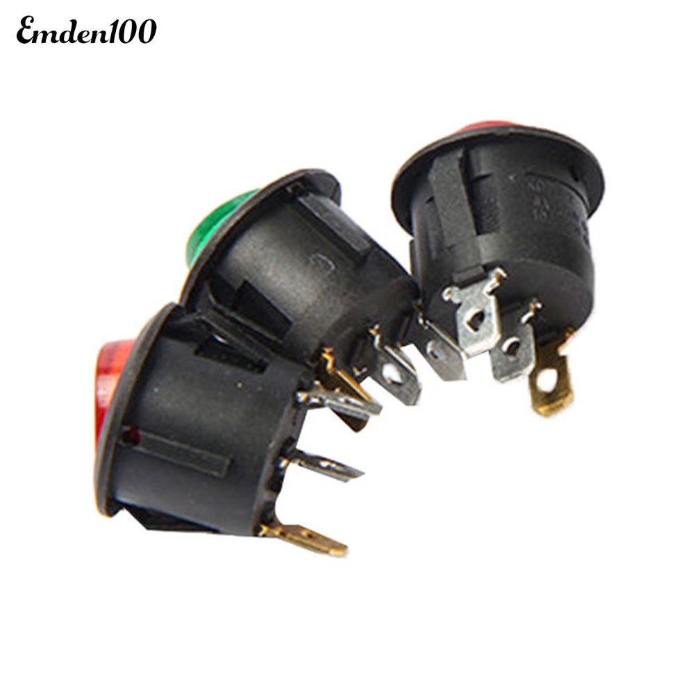 Công Tắc Tròn Cho Đèn Tín Hiệu 12V DC 20A 20mm