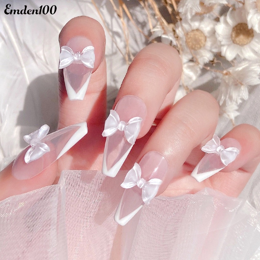 Set 50 Phụ Kiện Nơ Đính Trang Trí Móng Tay Nghệ Thuật