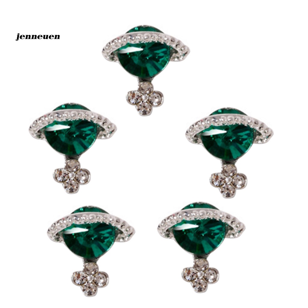 Set 5 Phụ Kiện Trang Trí Móng Tay Hình Hành Tinh Đính Đá Lấp Lánh Sang Trọng DIY