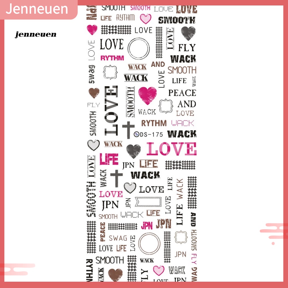 Miếng Dán Móng Chuyển Nước Trang Trí Nghệ Thuật DIY