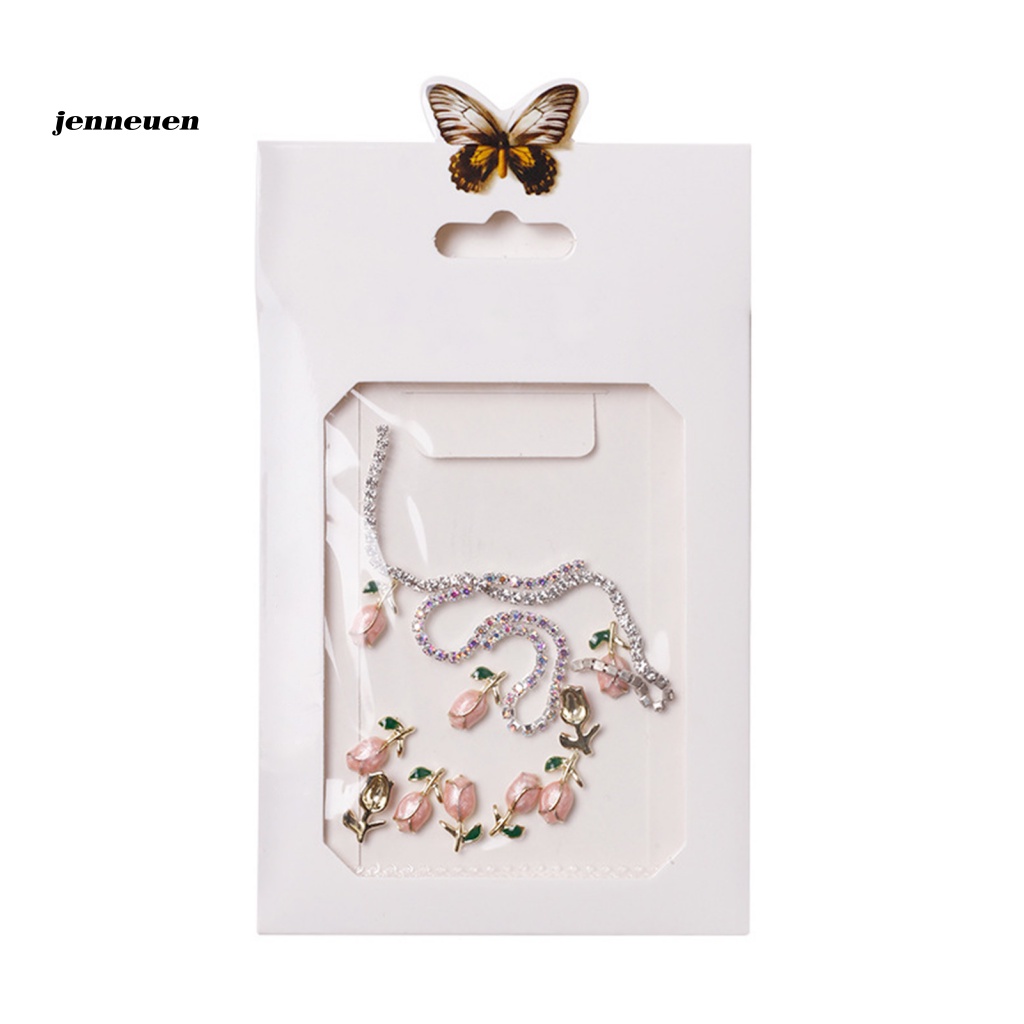 1 Gói Phụ Kiện Trang Trí Móng Tay Hình Hoa Tulip Đính Đá Xinh Xắn