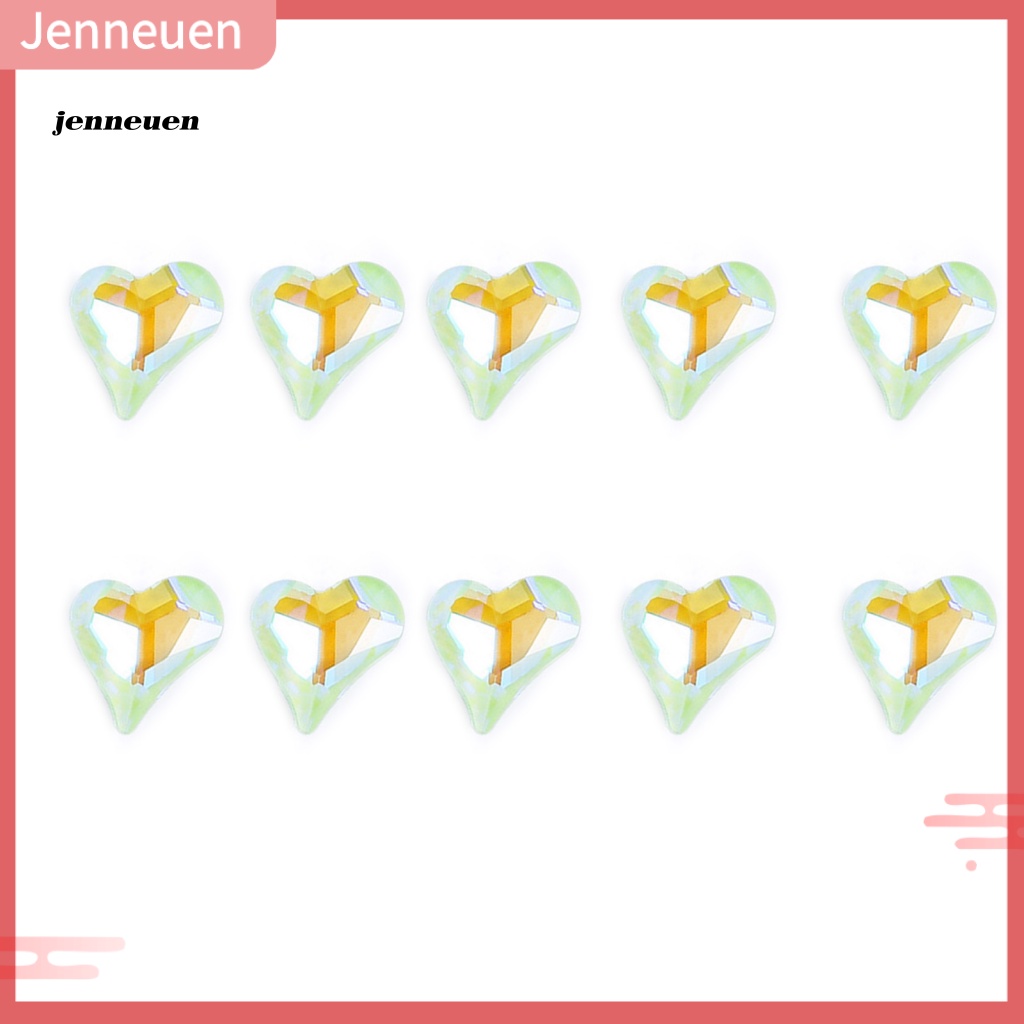 Set 10 Phụ Kiện Trang Trí Móng Tay Mini Màu Kẹo Họa Tiết Trái Tim