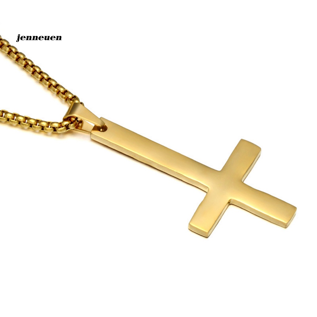 Vòng cổ Bằng Thép Không Gỉ Mặt Thánh Giá Thời Trang Dành Cho Nam