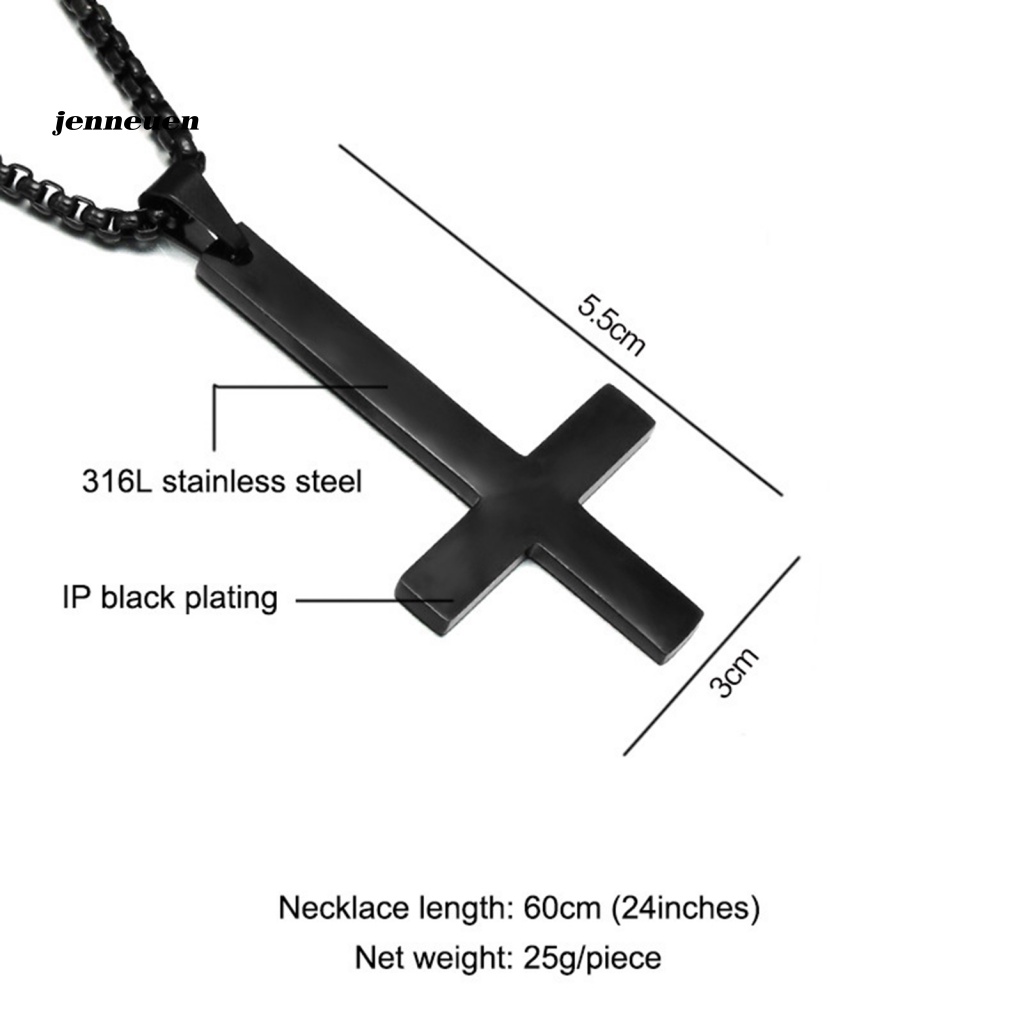Vòng cổ Bằng Thép Không Gỉ Mặt Thánh Giá Thời Trang Dành Cho Nam