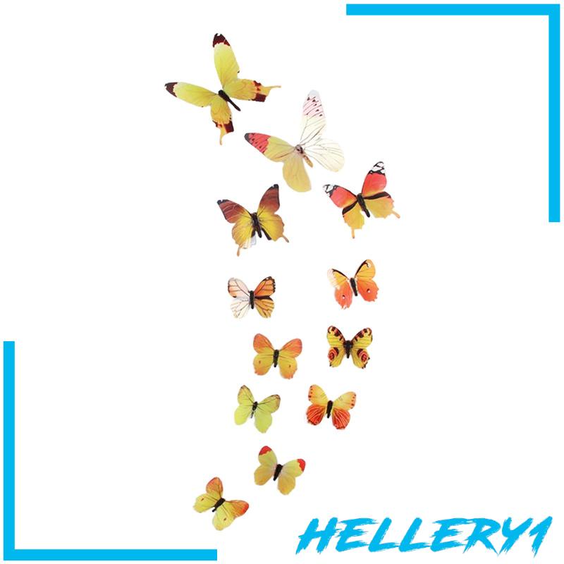 Set 12 Sticker Bươm Bướm Dạ Quang Dán Trang Trí