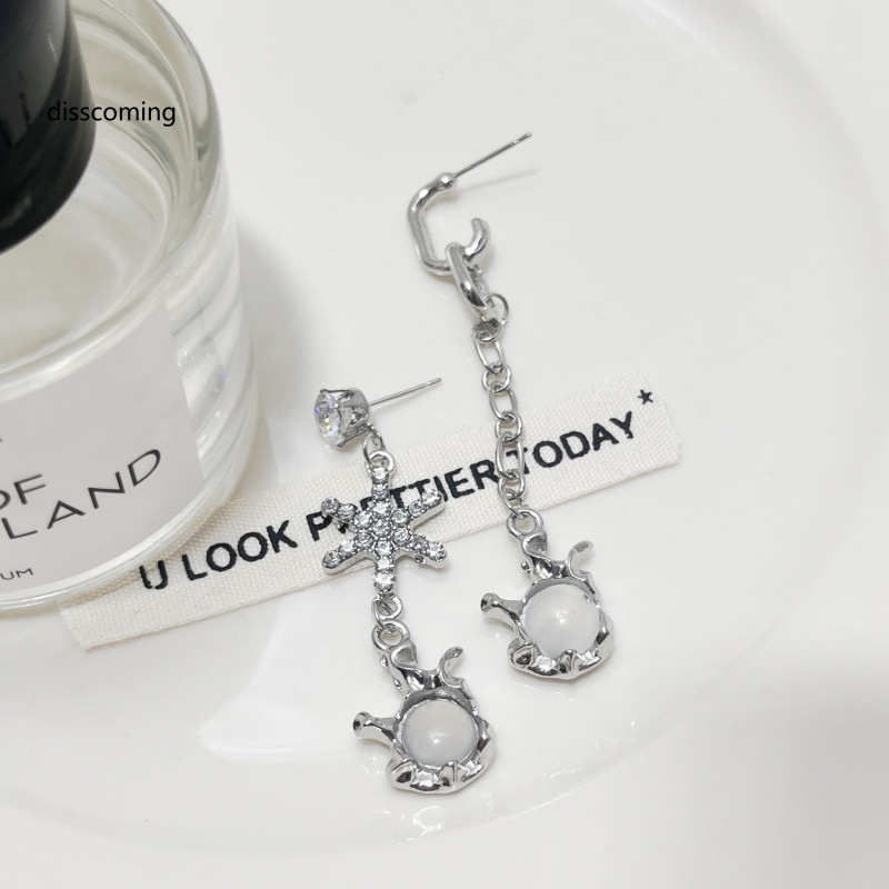 Áo Thun SL SL SL SL SL SL SL| Khuyên Tai Đính Đá Mặt Trăng Không Đối Xứng Phong Cách Bohemian Thanh Lịch Cho Nữ