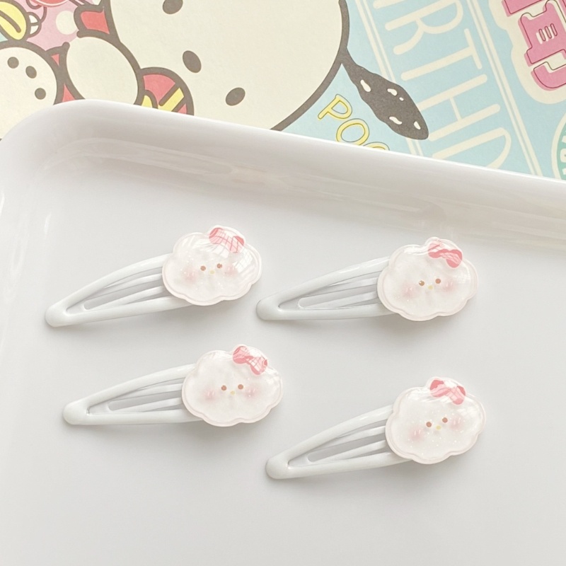 Kẹp Tóc Mái Hình Đám Mây / Má Hồng Hoạt Hình Y2K Dành Cho Bạn Nữ Thanh Thiếu Niên