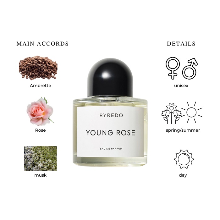 Byredo Young Rose EDP 100ml | Nước hoa unisex Byredo tươi mới trẻ trung | Sahara Perfume