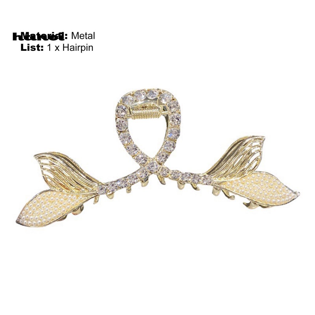 Kẹp Tóc Hình Đuôi Cá Đính Ngọc Trai Giả Sang Trọng