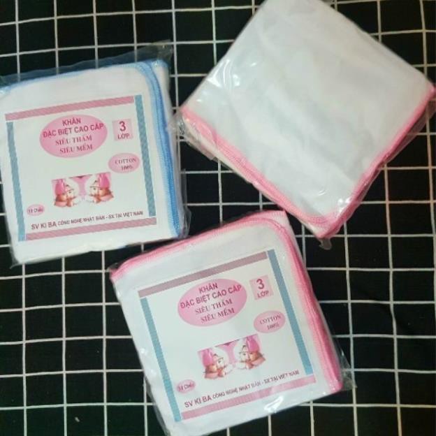 [Set 10] Khăn xô sữa Kiba cho bé sơ sinh 2 lớp, 3 lớp, 4 lớp mềm mại dùng lau mềm mại cho trẻ em shop Uni baby