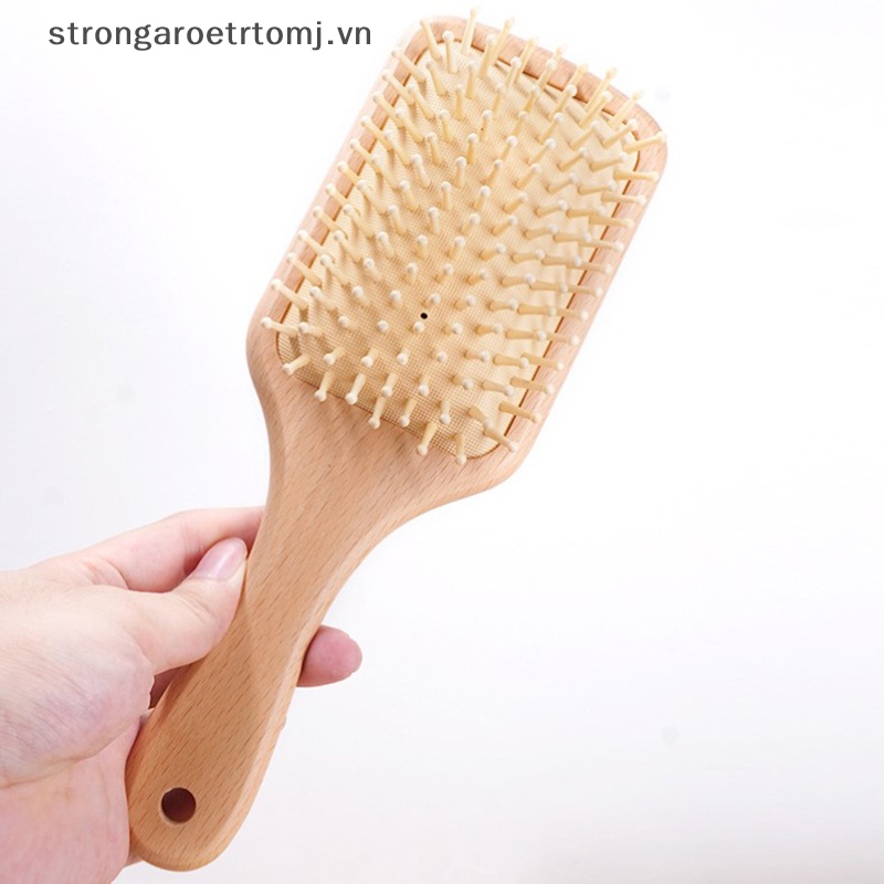 Lược Chải Tóc Túi Khí Mát Xa Da Đầu Bằng Gỗ