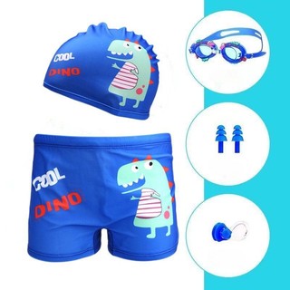 Quần Bơi Bé Trai Ngắn Bộ Đồ Bơi Hình Cá Mập Kèm Mũ Trùm Size Lớn 20-60KG Dành Cho Bé Trai