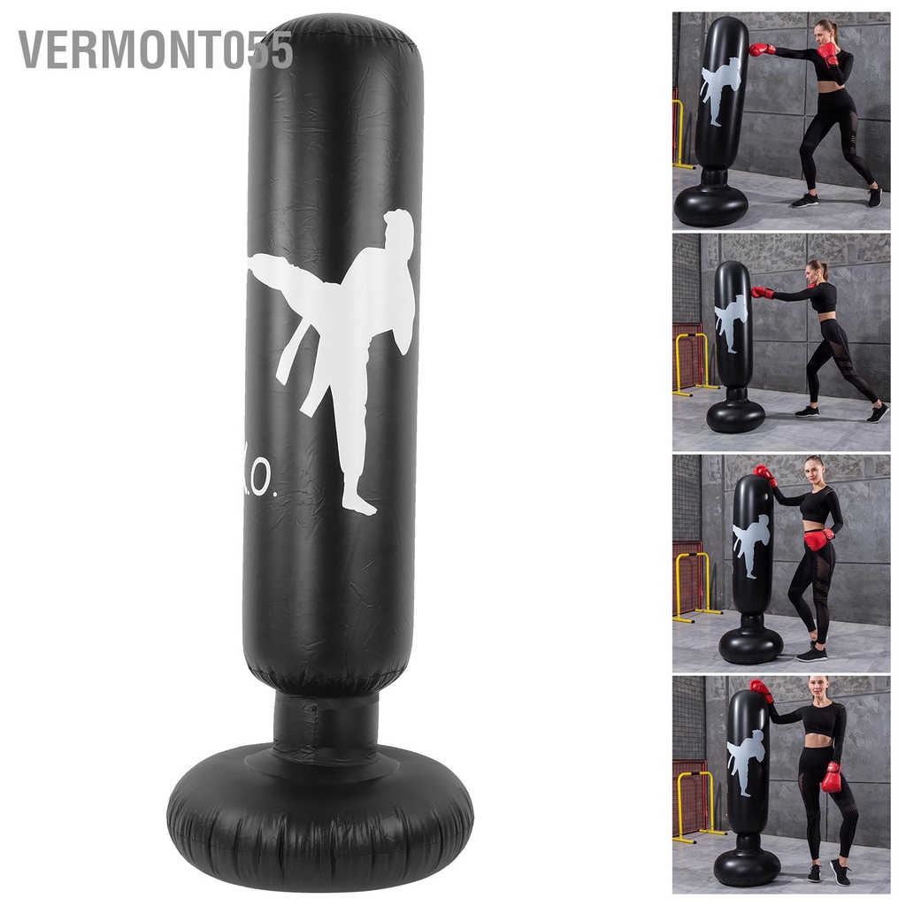 Vermont055 Túi đấm bốc bơm hơi dành cho người lớn 1 6m Dày dọc Boxing Fight Cột trẻ em Tumbler