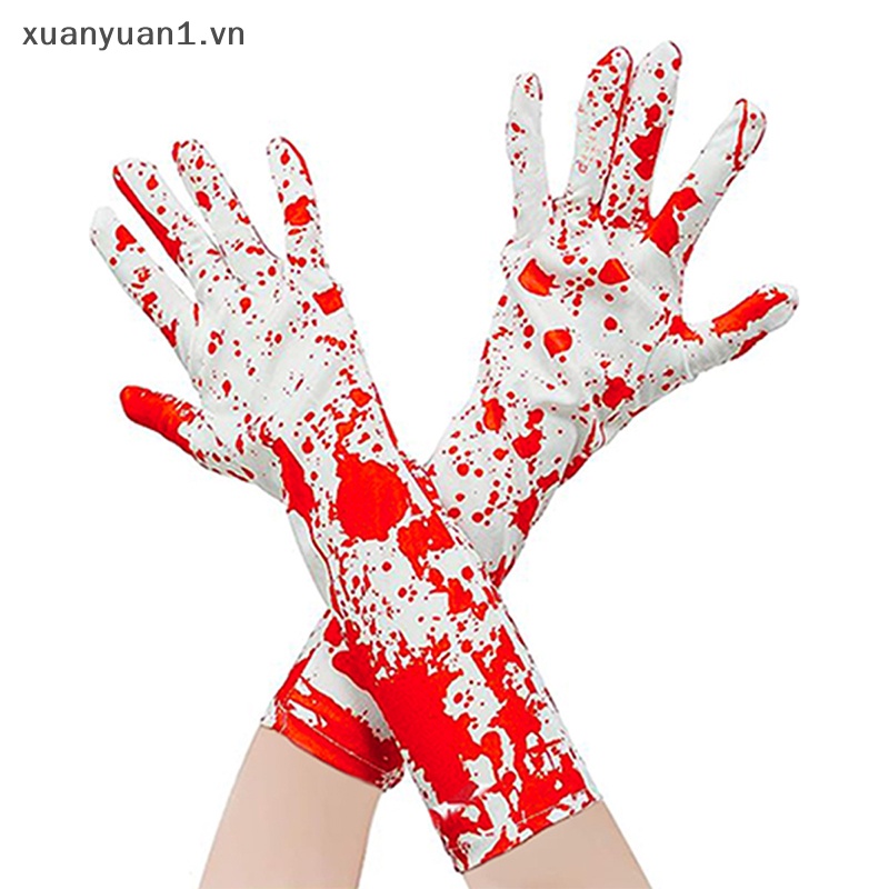 Đôi Găng Tay Máu Giả Hóa Trang Halloween Cho Nữ