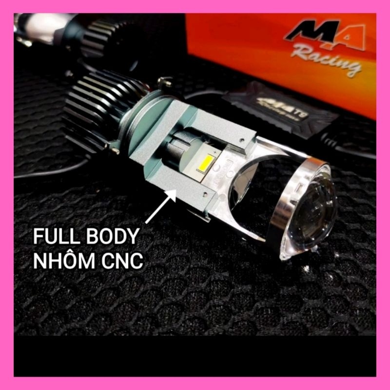 Đèn Pha LED Bi cầu mini T9 MA Racing 60W chân H4 ô tô / xe máy  Mẫu mới nhất 2023.