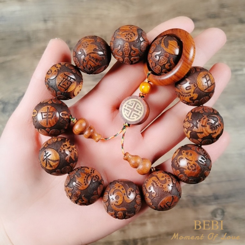 Vòng Tay Chuỗi Hạt Phong Cách Phật Giáo Ấn Độ 20mm * 12Cm