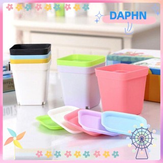 Chậu Hoa Bằng Nhựa Mini Nhiều Màu Trang Trí Sân Vườn
