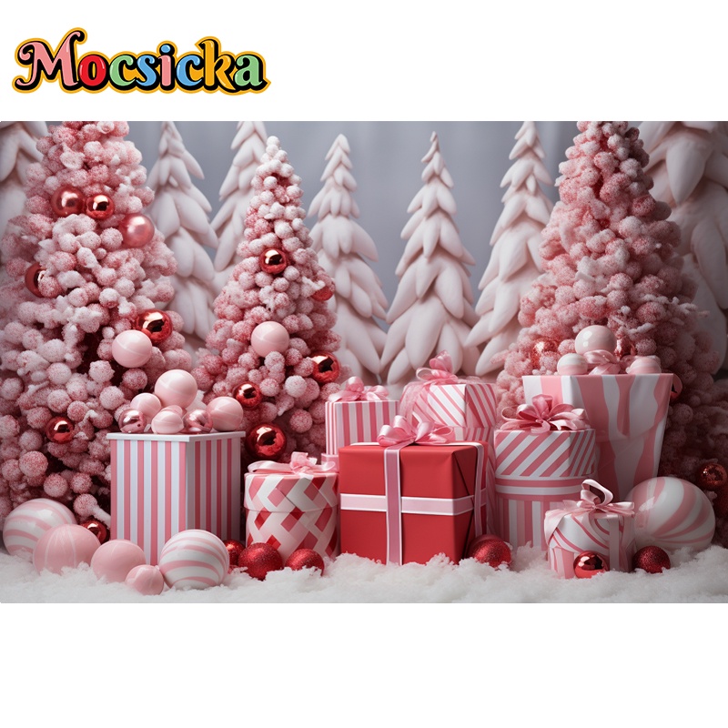 Phông Nền Chụp Ảnh Hình Cây Thông Giáng Sinh / Sinh Nhật / Tiệc Tùng / Tuyế