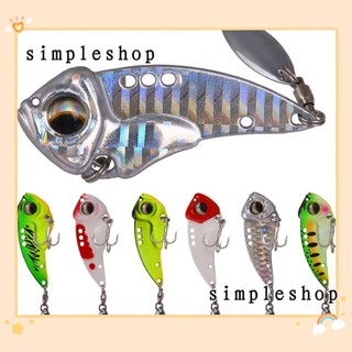 SIMPLE Spinner Tackle Rotate Spoon Metal Sequin Vibration Metal Fishing Bait