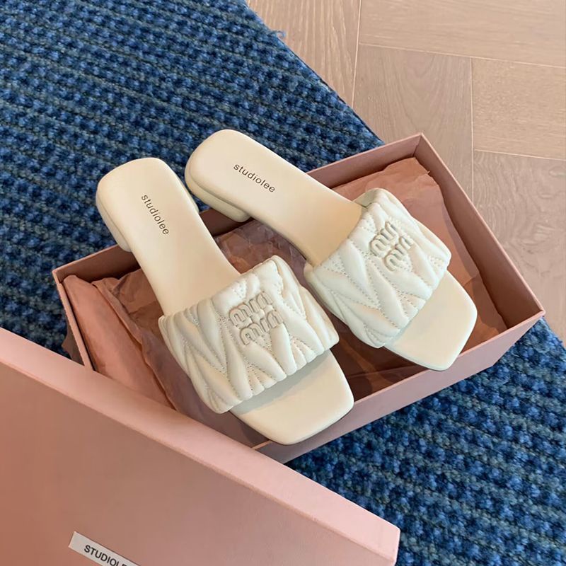 Huaqoo Dép bánh mì guốc dép sandal nữ Màu Sắc Đơn Giản Thoải Mái Cao Gót Chống Trơn Trượt dép đế xuồng 32ZHDLX072807