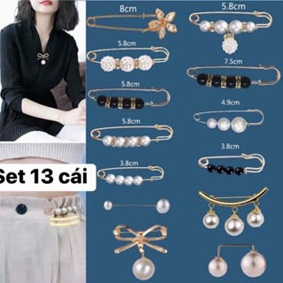 Set 13 Khuy Gim Cài Quần Áo Thu Hẹp Eo,Trang Trí Tạo Kiểu Nhiều Mẫu
