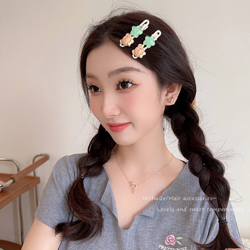 Kẹp Tóc Mái Hình Động Vật Hoạt Hình Xinh Xắn Cho Nữ