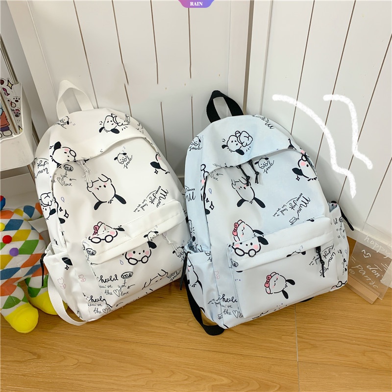 Ba Lô Vải Oxford Sức Chứa Lớn In Hình Sanrio Pochacco Hoạt Hình Mẫu Mới 2023 Cho Nữ Sinh Trung Học