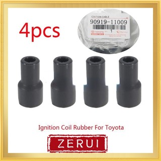 Bộ 4 nút cao su bọc bugi đánh lửa cho toyota innova avanza yaris vios terios rush xenia camry harrier altis 90919 11009