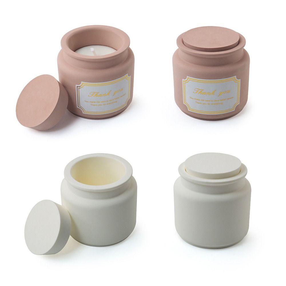 Muvako Khuôn Silicone Làm Hộp Nến Hình Tròn Có Nắp Tiện Dụng DIY